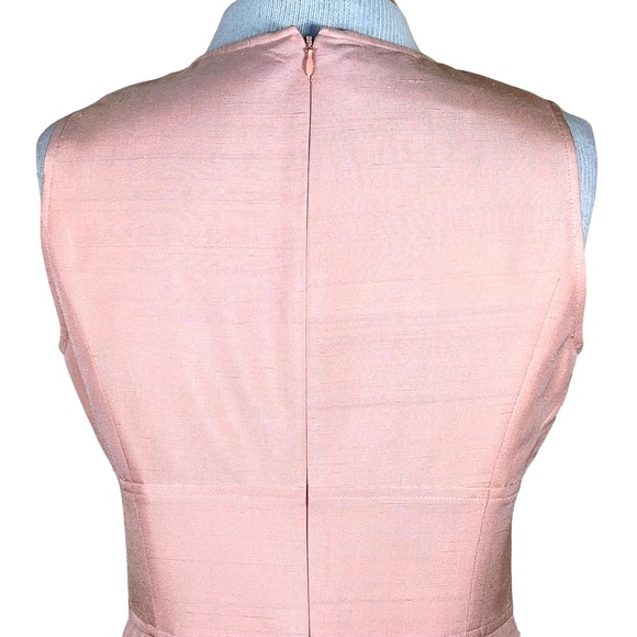 Sara Campbell Petites Women’s Light Peach Silk Tailored Sheath Dress 4 EUC - Picture 7 of 16